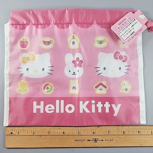 Hello Kitty 2002 Vintage Lunch Napsack Bag Japan Exclusive 9"x8" NEW - Picture 1 of 4